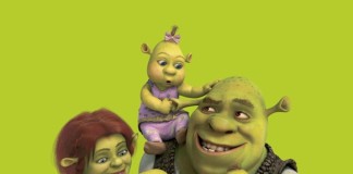 Shrek na festa de anos do Vivacine