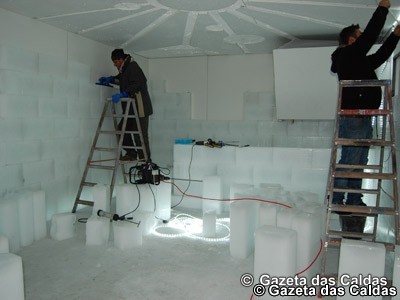 Vila Natal com Bar de Gelo e Chocolate Lounge Bar de Gelo