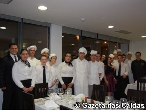 A turma do 3º ano do curso de Cozinha e Pastelaria, que participou no evento notícias das Caldas