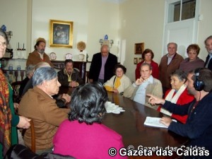 Uma das gravações, no interior da Casa d’Óbidos, da nova série da RTP, “Velhos Amigos” notícias das Caldas