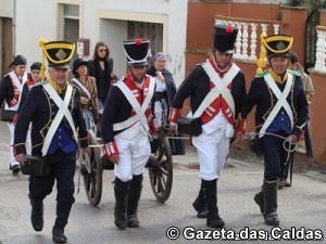 Cerca de uma centena de figurantes da Redinha e de La Albuera participaram na recriação histórica notícias das Caldas