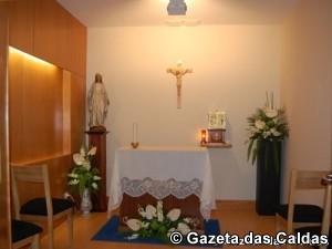 A capela está aberta entre as 9h00 e as 21h00 notícias das Caldas
