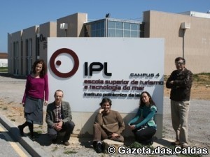 O grupo de professores responsável pelo projecto notícias das Caldas