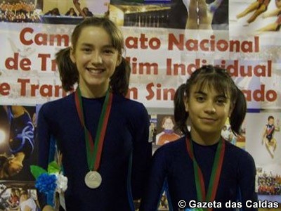 Anna Pavliv e Mariana Romão do Acrotramp Clube de Caldas, são Vice-Campeãs Nacionais em Trampolim Sincronizado
