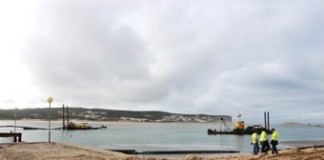 Dragagens em pleno na Lagoa de Óbidos notícias das Caldas