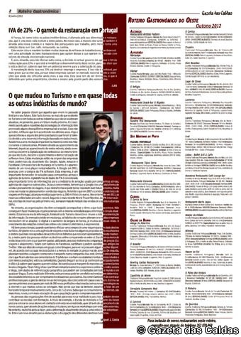 Roteiro Gastronómico do Oeste – Outono 2012