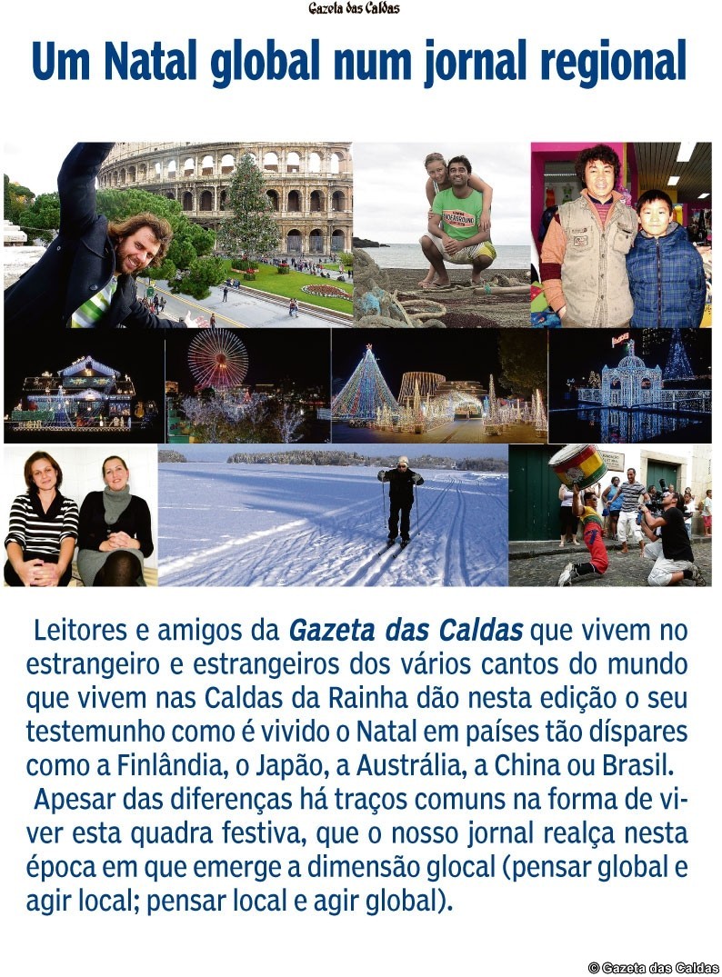 Um Natal global num jornal regional