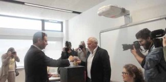 Seguro votou na Secundária Bordalo Pinheiro