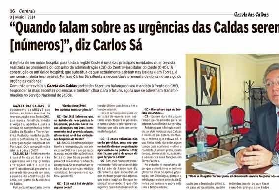 O que dizem os partidos à entrevista do presidente do Centro Hospitalar do Oeste
