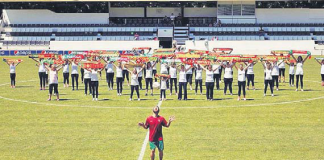 Alunos de Zumba em vídeo de apoio à selecção