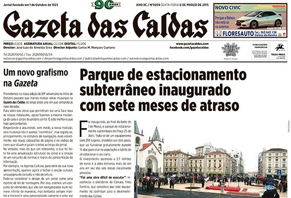Um novo grafismo na Gazeta Gazeta das Caldas