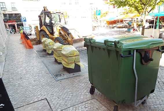Contentores mudam de localização na Praça Gazeta das Caldas