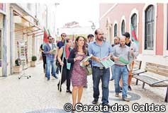 Dirigentes do Livre em campanha de rua pelas Caldas Gazeta das Caldas
