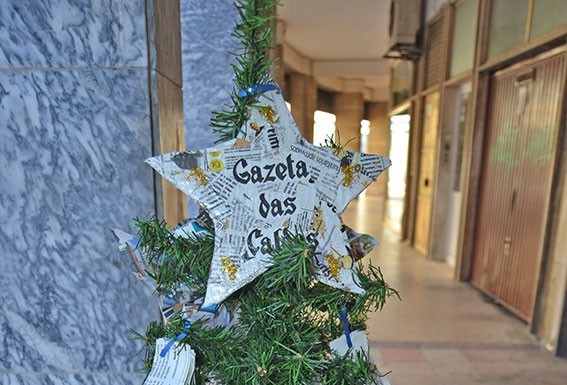 Alunos da Infancoop decoraram árvore da Gazeta Gazeta das Caldas