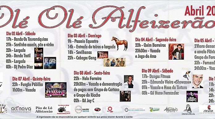 Alfeizerão vai ter grande festa taurina em Abril Gazeta das Caldas