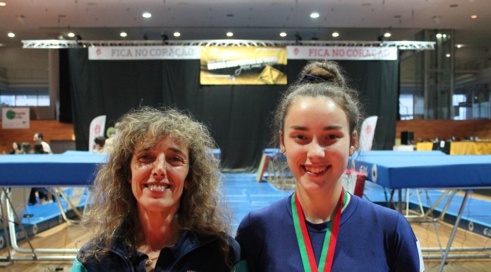 Anna Pavliv do Acrotramp Clube das Caldas, é Campeã Nacional em Trampolim Individual (cama elástica) Alexandra Lage e Anna Pavliv