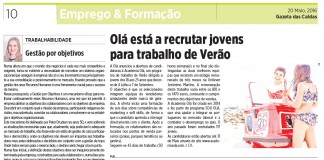 Emprego e Classificados 20-05-2016 notícias das Caldas