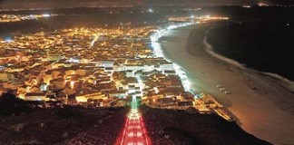 Nova iluminação no ascensor da Nazaré