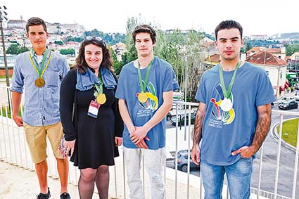 Os quatro formandos do Cencal medalhados no Workskills Portugal