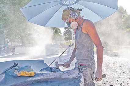 Este ano estão a ser feitas obras em mármore, granito e calcário