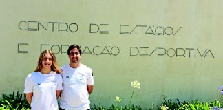 Inês Henriques e técnico Rodrigo Batista em Estágio da Selecção