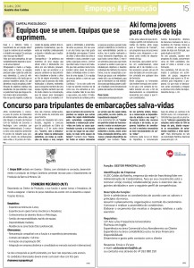 Emprego notícias das Caldas