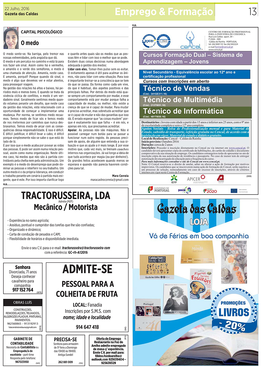 notícias das Caldas