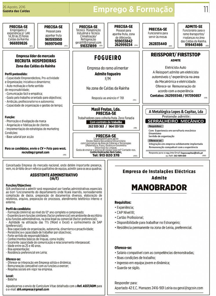 notícias das Caldas