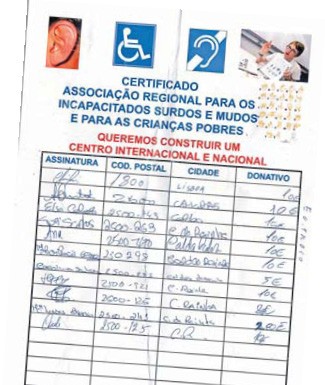 Cuidado com os falsos peditórios