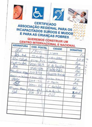 Cuidado com os falsos peditórios