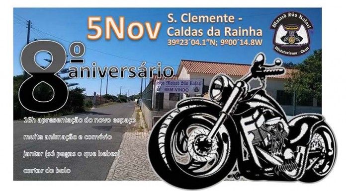 O Grupo Motard São Rafael comemora oito anos e apresenta a nova sede em S. Clemente
