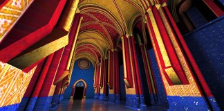 Antevisão de um dos momentos do video mapping