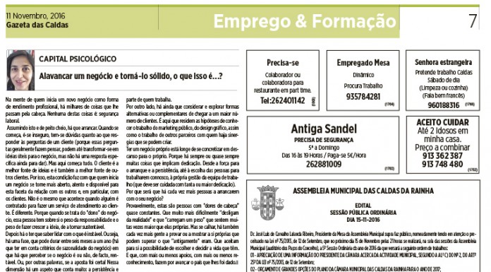 Emprego & Classificados 11-11-2016