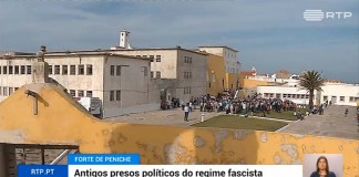 Manifestação em Peniche contra hotel na fortaleza forte peniche