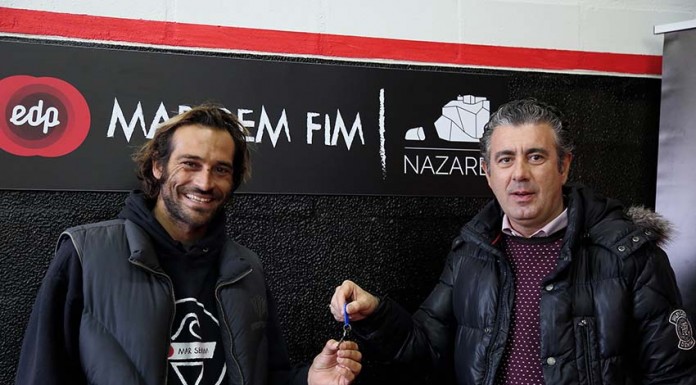 Espaço de treino e preparação dos surfistas portugueses no Porto da Nazaré Walter Chicharro e João Macedo
