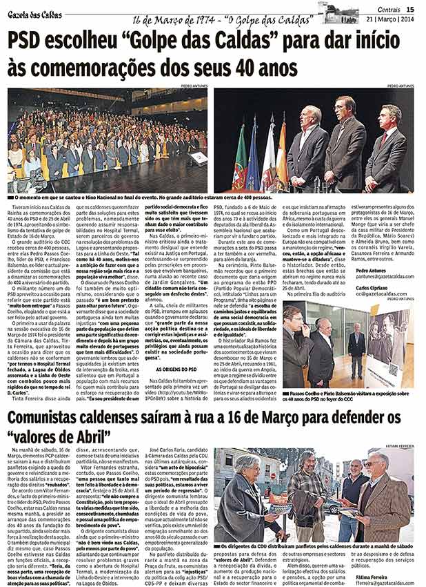 16 Março 1974 “O golpe das Caldas”