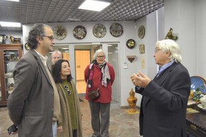 Elementos da direcção e investigação do Museu Bordalo Pinheiro na visita notícias das Caldas