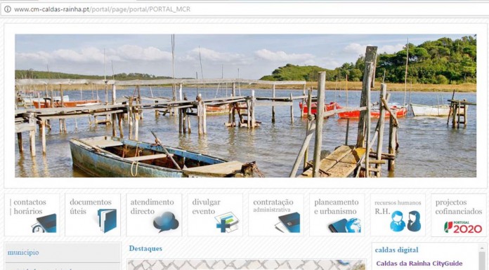 Caldas da Rainha entre os concelhos com menos presença na Web Site CM Caldas