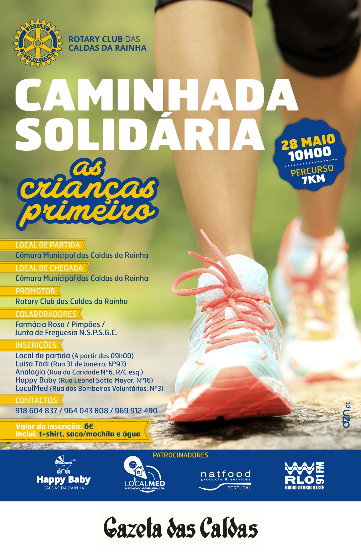 Rotários dinamizam caminhada solidária