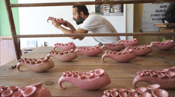 Polvos em cerâmica decoram restaurante com estrelas Michelin