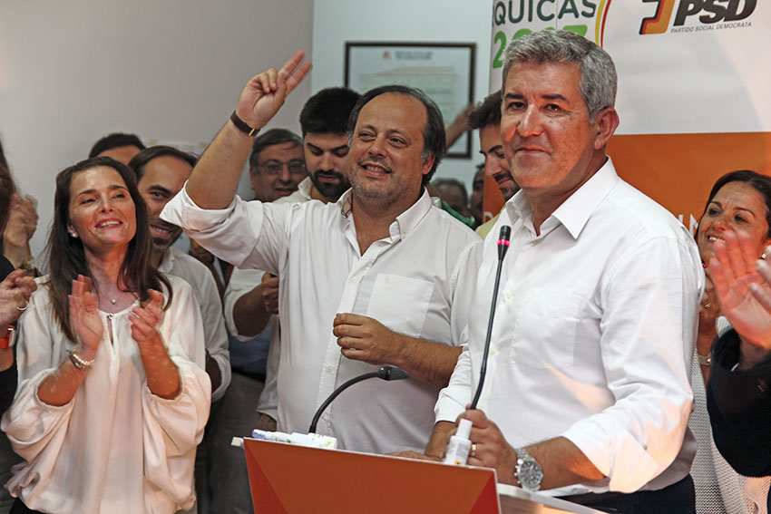 Tinta Ferreira nas Caldas e Humberto Marques em Óbidos na noite da vitória. Os seus resultados envergonham o PSD de Passos Coelho. | Joel Ribeiro