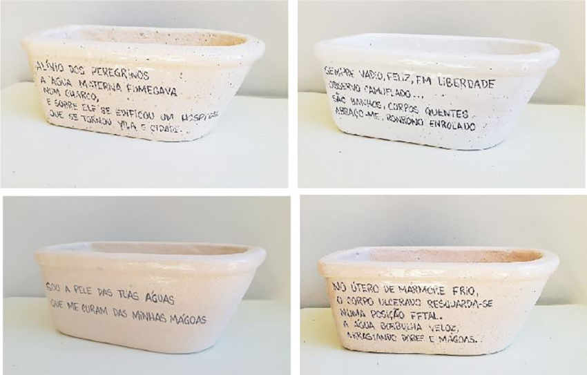 As banheiras de Mário Reis trazem frases sobre as águas termais