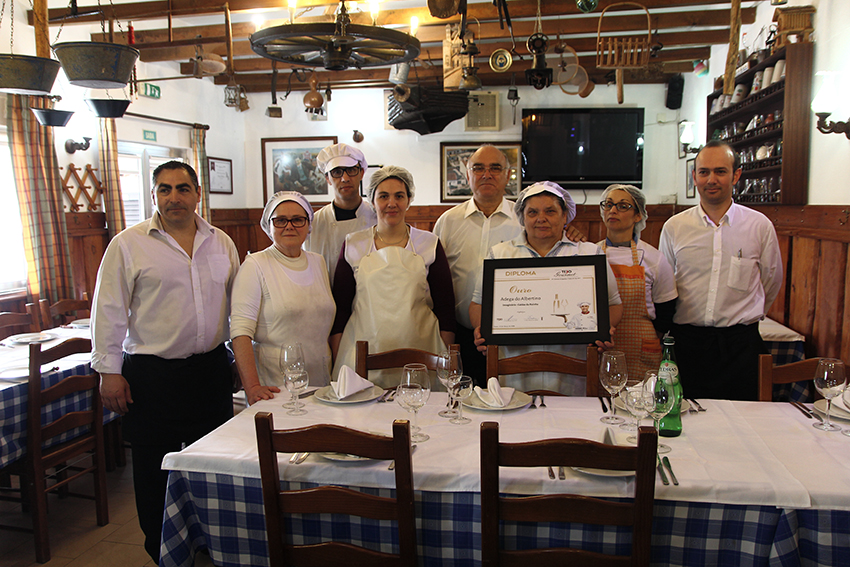 Adega do Albertino com diploma  de Ouro no concurso Tejo Gourmet
