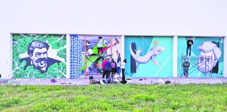 Graffitis embelezam escola Gazeta das Caldas