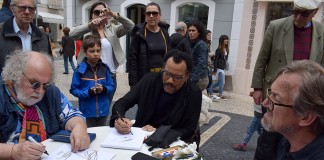 Cartoonistas desenharam caldenses na Rua das Montras Gazeta das Caldas - Cartoonistas desenham caldenses na Rua das Montras