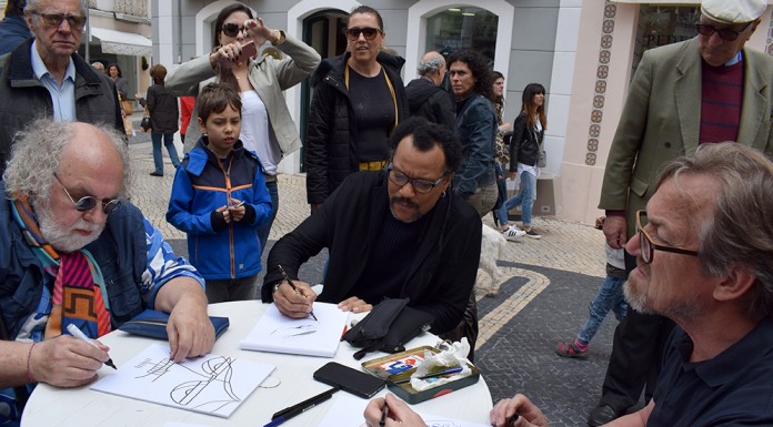 Cartoonistas desenharam caldenses na Rua das Montras Gazeta das Caldas - Cartoonistas desenham caldenses na Rua das Montras