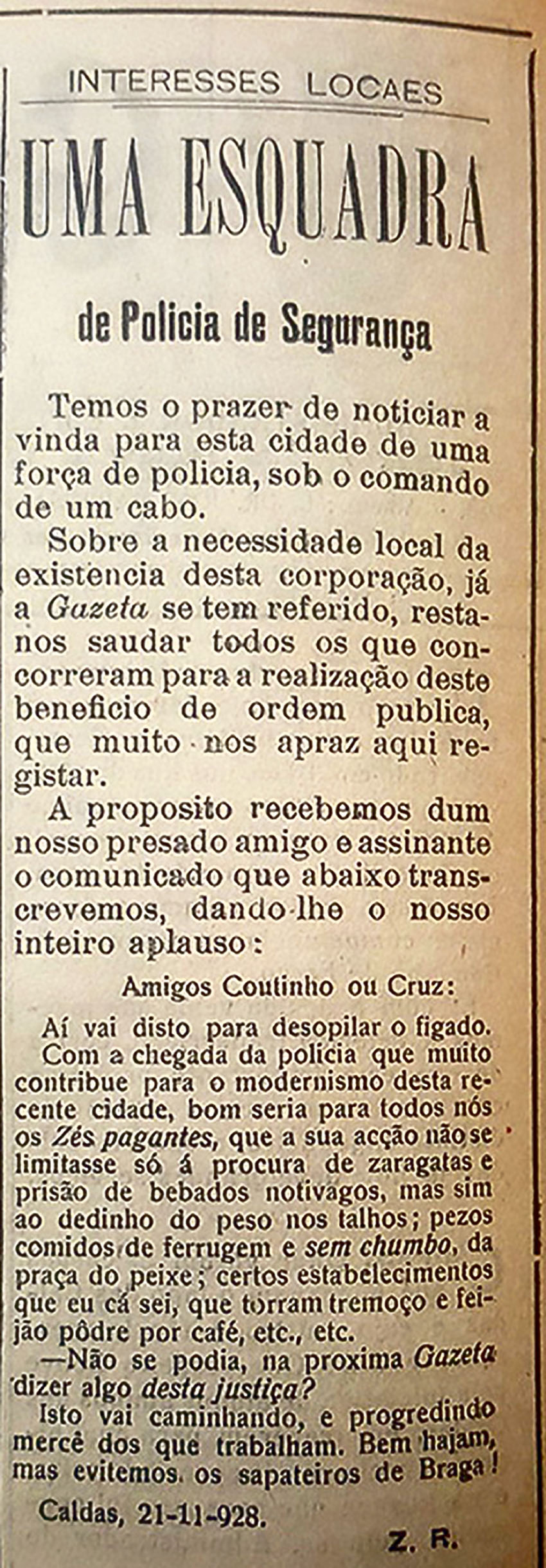 Gazeta das Caldas - Comemorações distritais da PSP no CCC