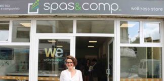 Uma loja que vende spas, banhos turcos e saunas para casas Gazeta das Caldas