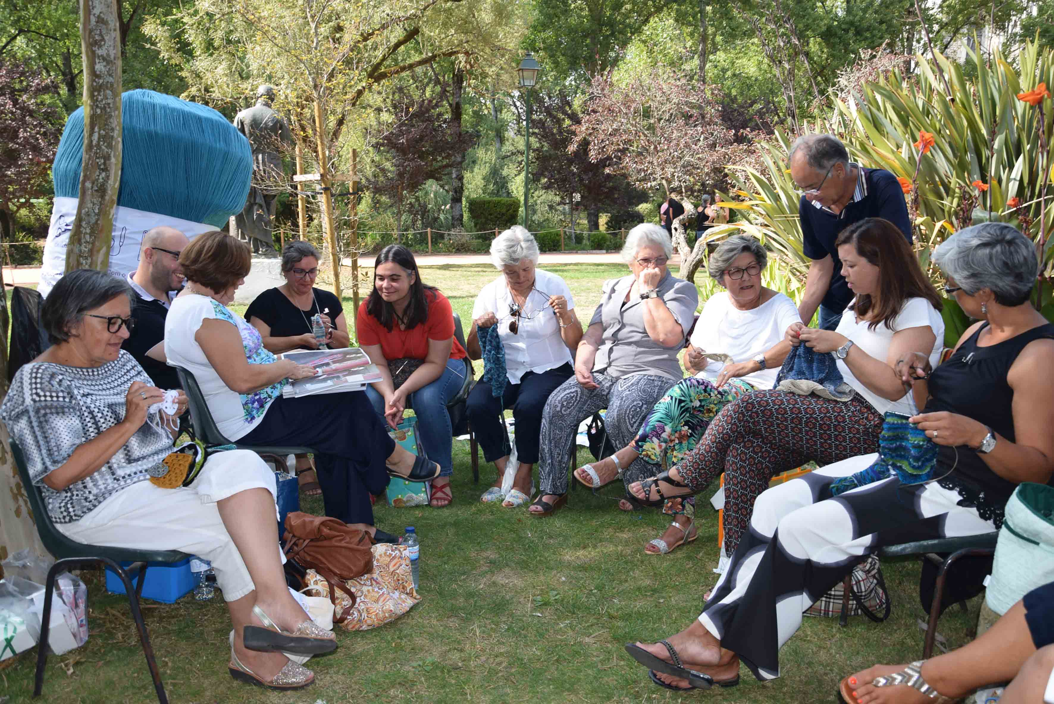 Parque D. Carlos I recebeu primeiro encontro de tricot