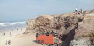 Autocaravana cai de arriba em Ferrel Gazeta das Caldas - Ferrel